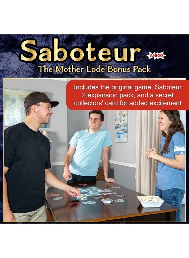 Amigo Games Saboteur The Mother Lode Bonus Pack Strategy Card Game - Includes Saboteur, Saboteur 2 & Secret Collectorsâ€™ Card - Perfect for Family Game Nights for Kids & Adults Age 8 & Older - Image 2