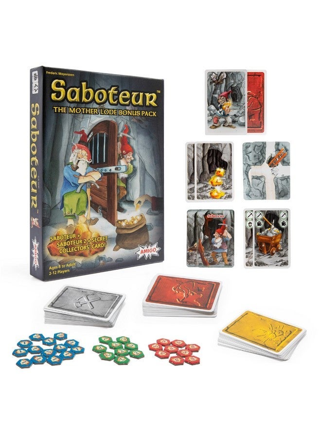 Amigo Games Saboteur The Mother Lode Bonus Pack Strategy Card Game - Includes Saboteur, Saboteur 2 & Secret Collectorsâ€™ Card - Perfect for Family Game Nights for Kids & Adults Age 8 & Older - Image 1