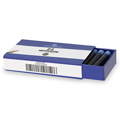Dryden Designs Fountain Pen Ink Cartridges - Set of 24 Blue Ink CARTRIDGES - Short International Standard Size - Disposable and Generic Ink Refill Cartridges - Perfect for Calligraphy. - Image 3