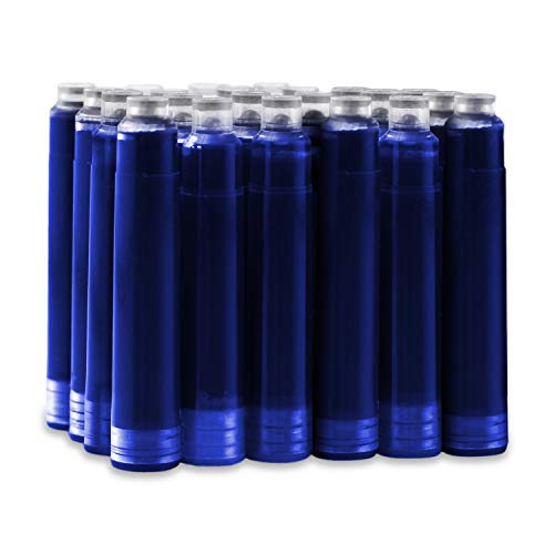 Dryden Designs Fountain Pen Ink Cartridges - Set of 24 Blue Ink CARTRIDGES - Short International Standard Size - Disposable and Generic Ink Refill Cartridges - Perfect for Calligraphy. - Image 5