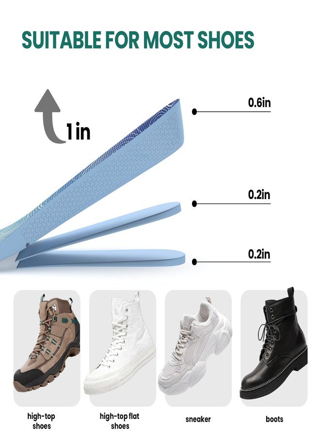 Welnove 3 Layers Adjustable Height Increase Insoles - Welnove 3/4 Length Heel Lifts Inserts for Women Men - Shoe Insoles for Leg Length Discrepancy, Heel Pain, Spurs, Achilles Tendinitis (Size S, 0.6-1 Inch) - Image 4
