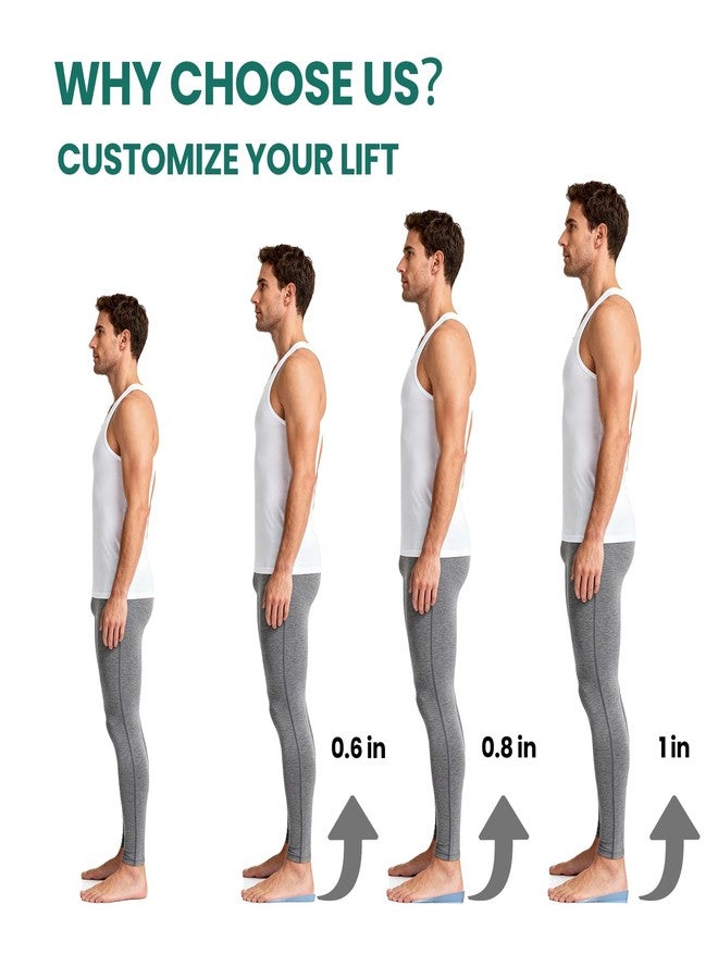 Welnove 3 Layers Adjustable Height Increase Insoles - Welnove 3/4 Length Heel Lifts Inserts for Women Men - Shoe Insoles for Leg Length Discrepancy, Heel Pain, Spurs, Achilles Tendinitis (Size S, 0.6-1 Inch) - Image 5