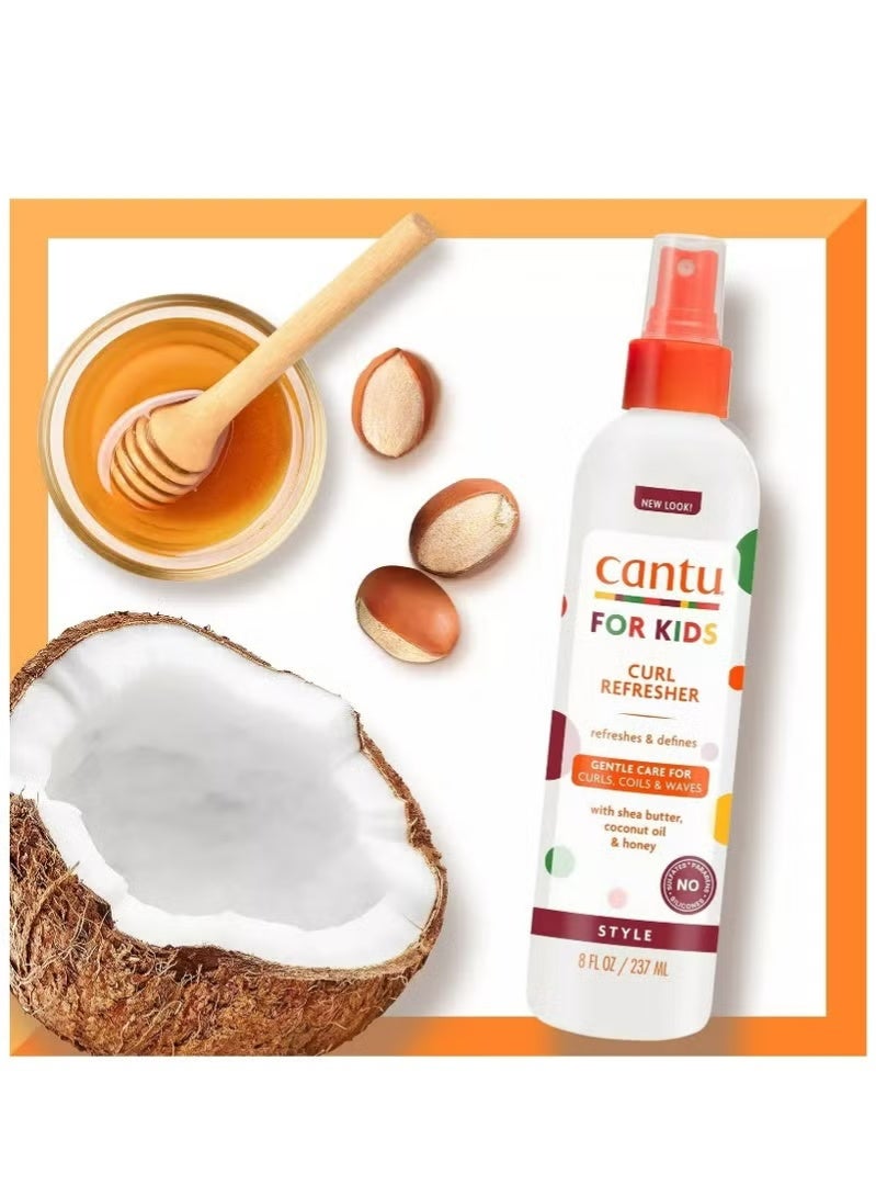 كانتو بخاخ إنعاش التجعيد للأطفال للشعر المجعد والمموج، تركيبة مرطبة للتحكم بالهيشان، 237 مل - Image 2