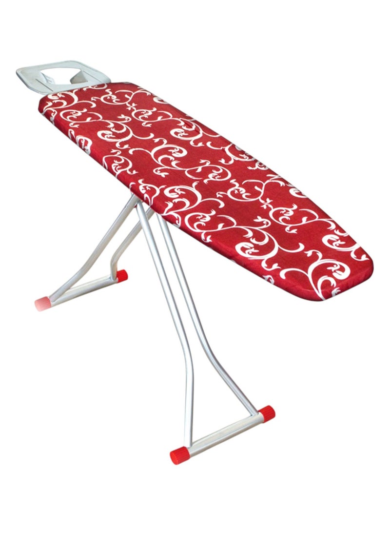 SAQOWARE Saqoware Heavy-Duty 110 x 34 cm Ironing Board with Powder-Coated Carbon Steel Frame Turkey Made Ironing stand, Adjustable Height, and Heat-Resistant Cotton Cover (Assorted Colors)  - Image 4