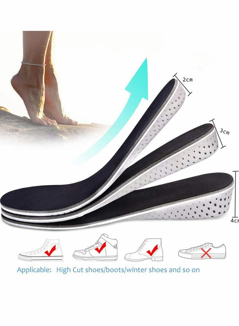 KASTWAVE Increased Insole Unisex Shoe Insole Air Cushion Heel Insert Increase Taller Height Lift for Walking, Jogging, Hiking Colour Gray  - Image 3