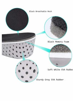KASTWAVE Increased Insole Unisex Shoe Insole Air Cushion Heel Insert Increase Taller Height Lift for Walking, Jogging, Hiking Colour Gray  - Image 2