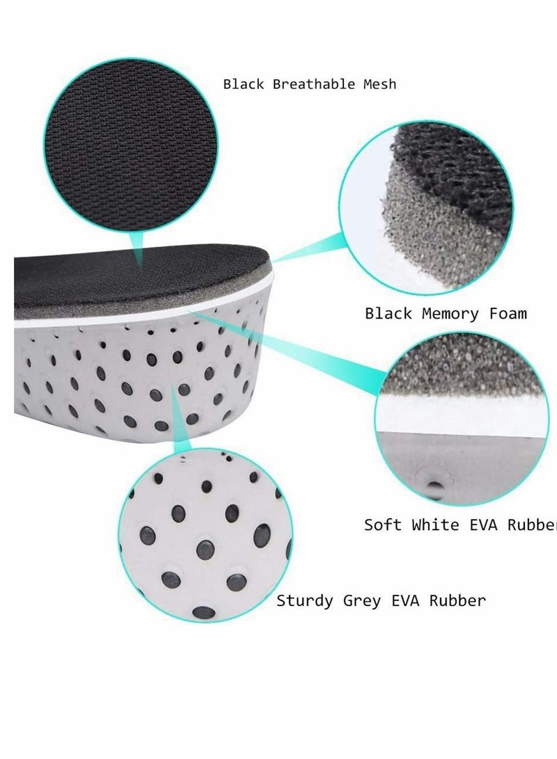 KASTWAVE Increased Insole Unisex Shoe Insole Air Cushion Heel Insert Increase Taller Height Lift for Walking, Jogging, Hiking Colour Gray  - Image 2