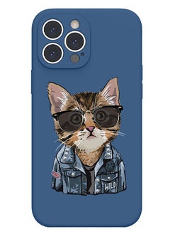 Protective Slim Fit Case Liquid Silicone Cover with Full Body Protection Anti-Scratch Shockproof Case For iPhone 14 Pro Blue  - Sweet Summer Time