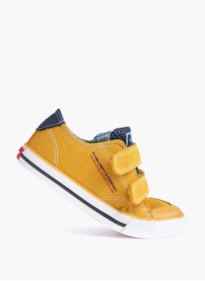بابلوسكي Boys' Stitch Detail Sneakers with Hook and Loop Closure