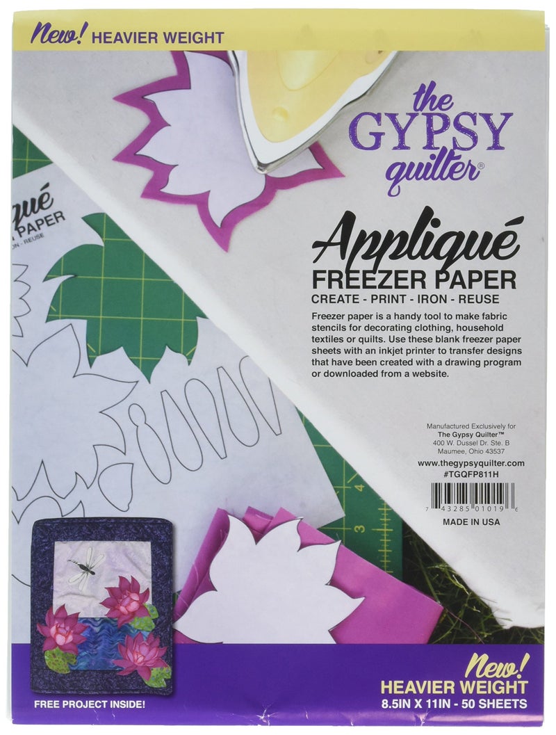 Gypsy Quilter TGQFP811H Freezer Paper 8 12 x 11 Heavy Weight