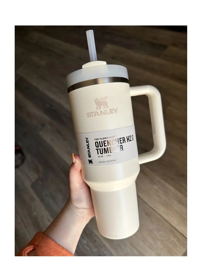 Stanley H2.0 Flow State Stainless Steel Tumbler with Handle and Straw Lid Insulated Reusable Cup for Water, Coffee, Smoothies & More, Travel Mug, Cupholder Friendly 40 oz - Image 2