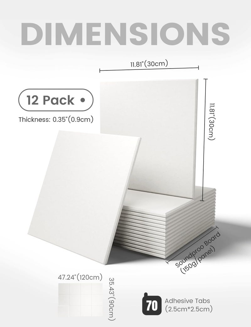 Fluxynara Large Felt Bulletin Board 48" x 36" Cork Board Alternative-12 Pack with 70 Safe Removable Adhesive Tabs, Cork Boards for Walls Cork Board for Home Office Classroom Pin Board - Milky White - Image 2