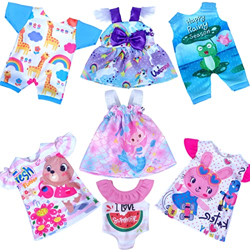 ARTST Alive Baby Clothes 7 Sets Baby Doll Clothes Accessories Dress Swimsuit Outfit for 1012 Inch Dolls Girls Birthday Xmas - Image 1