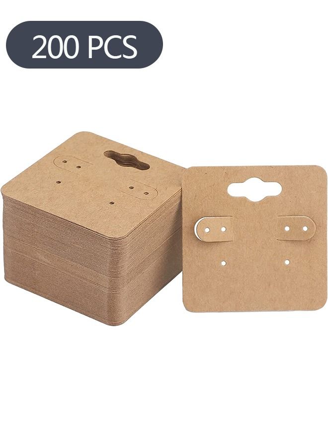 انت 200 قطعة من بطاقات القرط ، بطاقات حامل عرض القرط ، بطاقات عرض المجوهرات لتعليق القرط DIY - Image 1