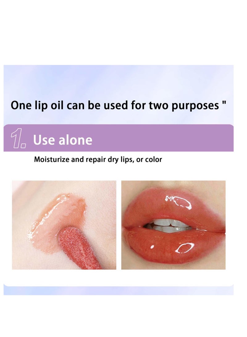 Nourishing Hydrating Lip Oil and Plumping Tint for Moisturized Glossy Lips, Long Lasting Fresh Texture Lip Care - Image 5