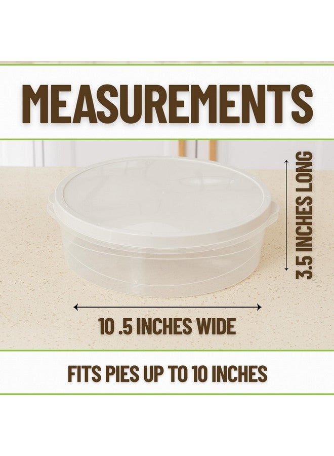 Evelots 4-Pack 10-Inch Airtight Food Storage Container with Lid - Portable Carrier for Pies, Cakes, Cupcakes & More - BPA-Free Clear Plastic - Secure & Easy Transport - Image 5