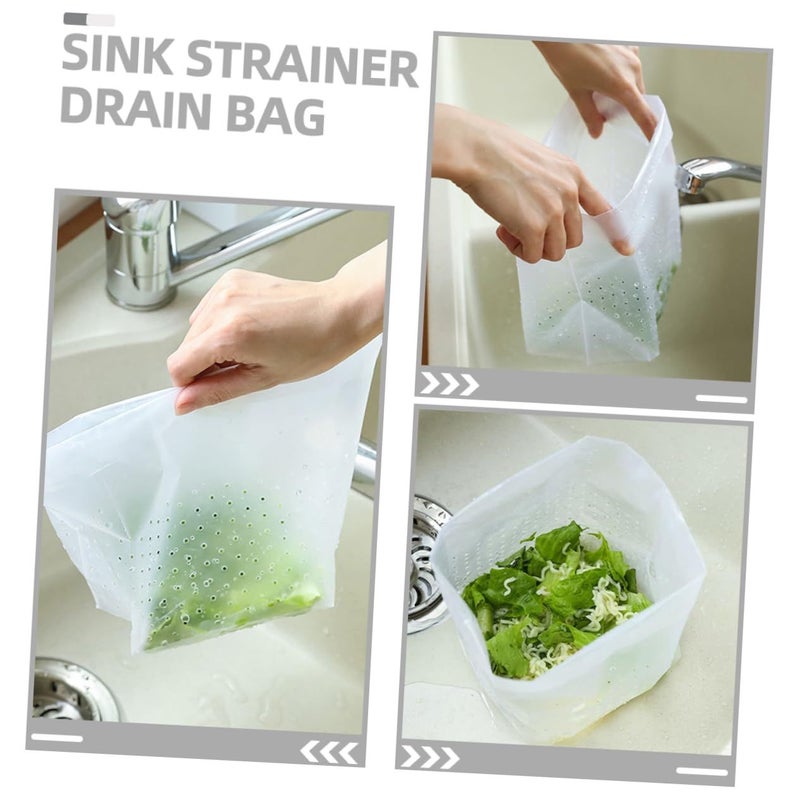Luxshiny 90pcs Self Standing Kitchen Sink Filter Bags Disposable Strainer Waste Bags - Image 3