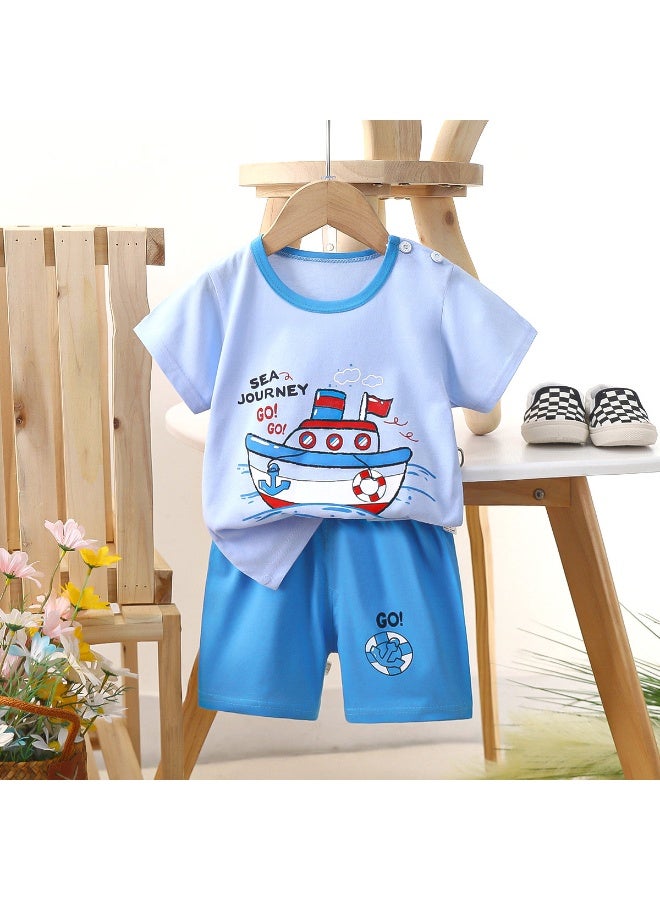 Children's Summer Cotton Short Sleeve Set