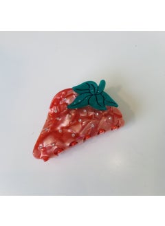 Korean Style Summer Strawberry Hair Claw Spot drill red strawberry