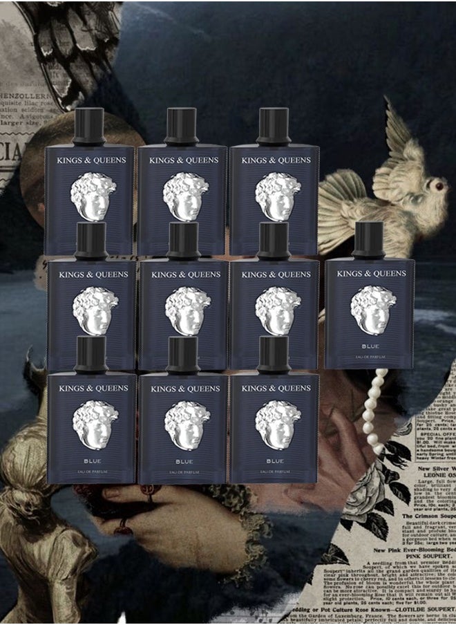 AMARAN 10 Pieces Kings And Queens Blue Perfume For Unisex 100ml EDP  - Image 1