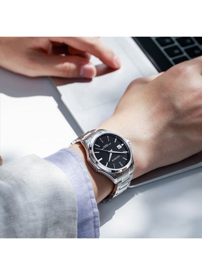 Rossini Men's Automatic Mechanical Watch Stainless Steel Calendar Luxury Brand Wrisch Birthday Valentine's Day Gift - Image 3