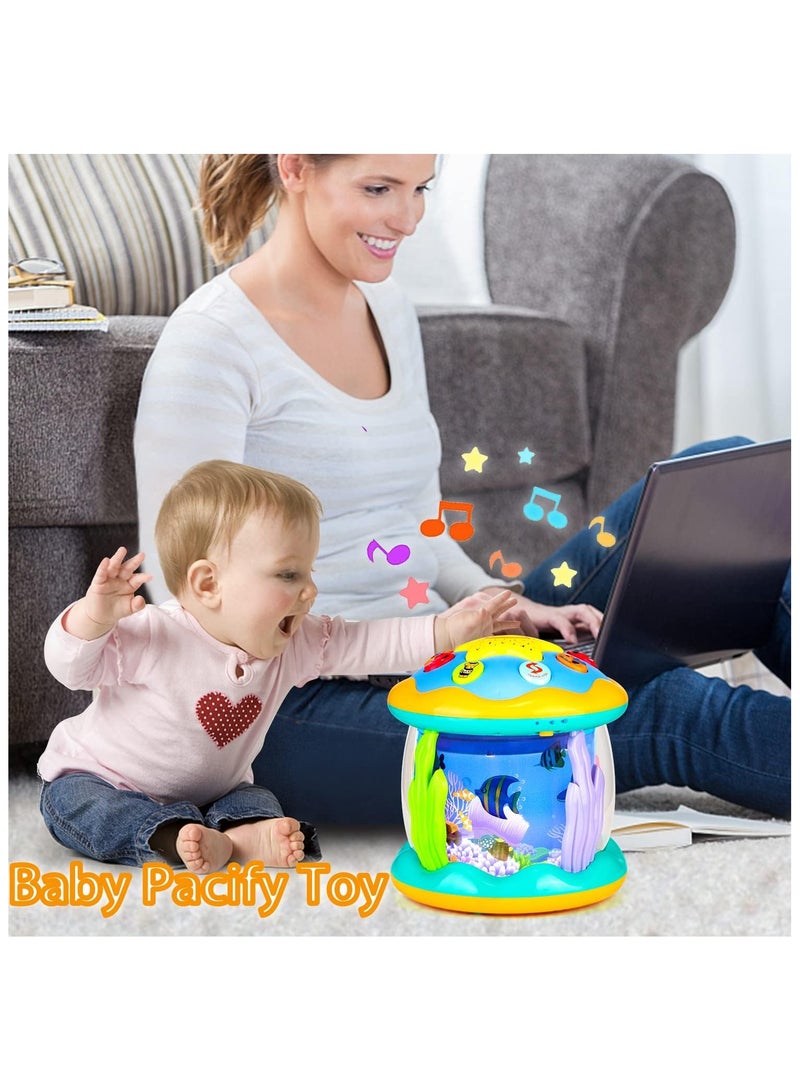 Baby Toys 6 to 12 Months Musical Light Up Tummy Time Infant Toys 12-18 Months Crawling Toys Ocean Rotating Projector Baby Gifts for 1 2 3 Year Old Boy Girl Birthday Toddlers Kids - Image 2