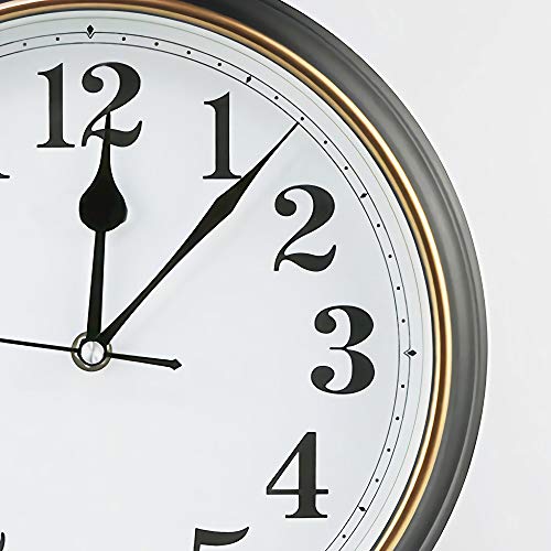 Beesealy Silent Desk Clock - European Style Retro Clock with 10 Inch Dial, Easy to Read for Living Room or Bedroom - Image 5