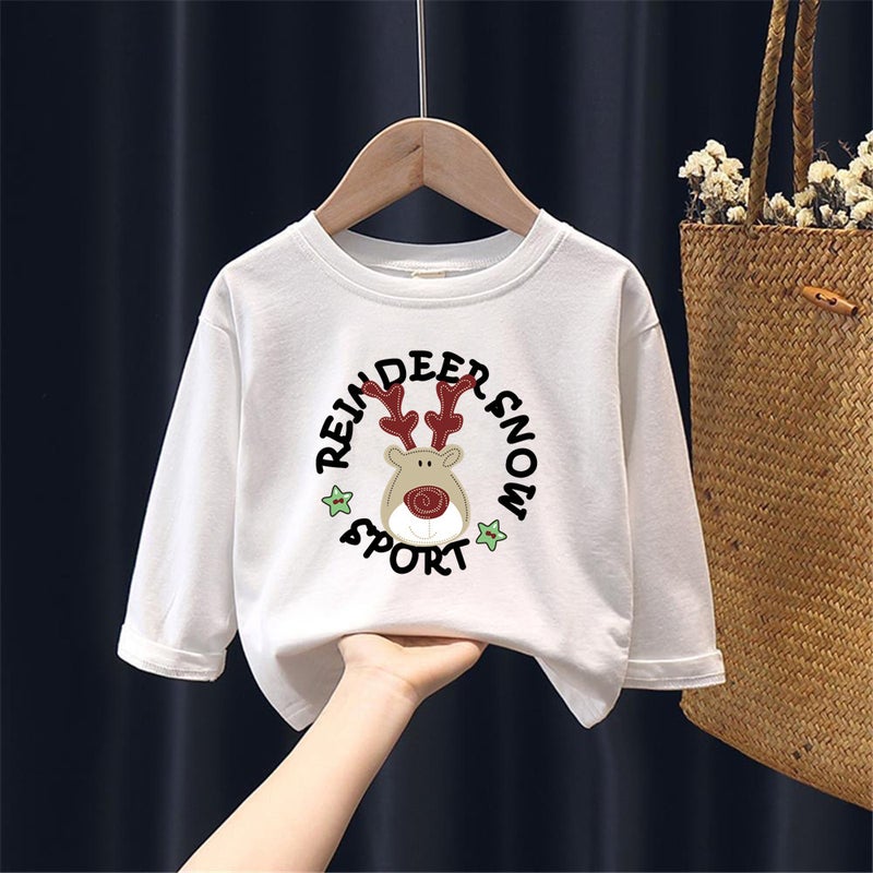 H2203# Men'S And Women'S Children'S Bottoming Cotton Printed Cartoon T-Shirt Cute Casual Fashion T-Shirt Tide - Image 2
