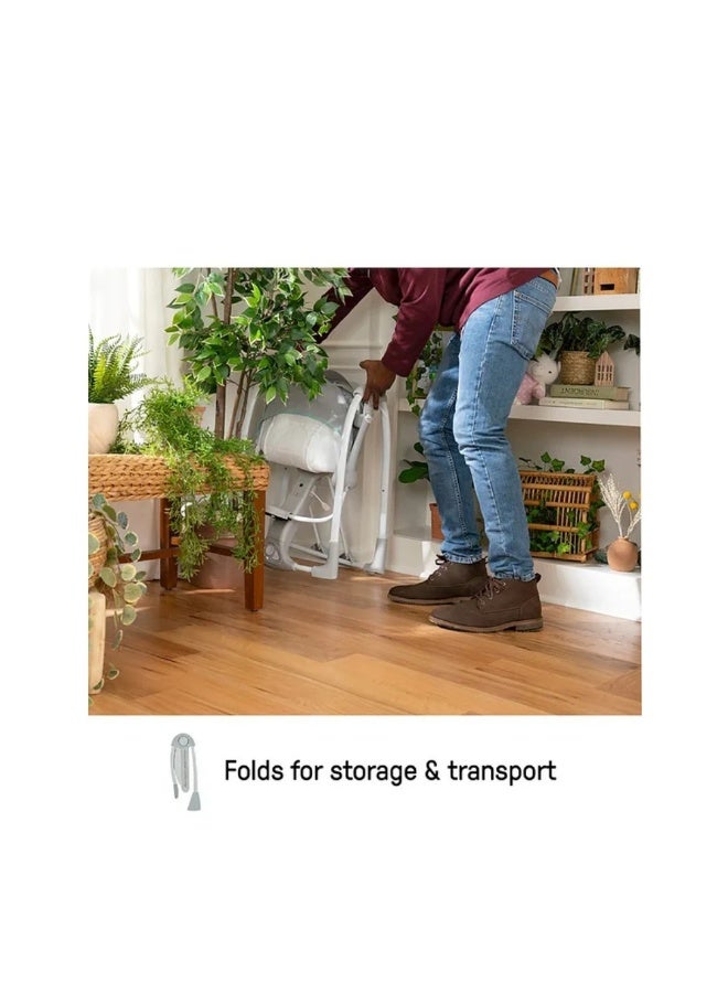 إنجنيونتي إنجينويتي كونفرت مي 2 في 1 مدمج ومحمول، هزاز للأطفال ومقعد للأطفال الرضع، اهتزازات موفرة للطاقة، أصوات طبيعية، مناسب من 0-9 أشهر، الوزن 6-20 رطلاً (سويل) - Image 5