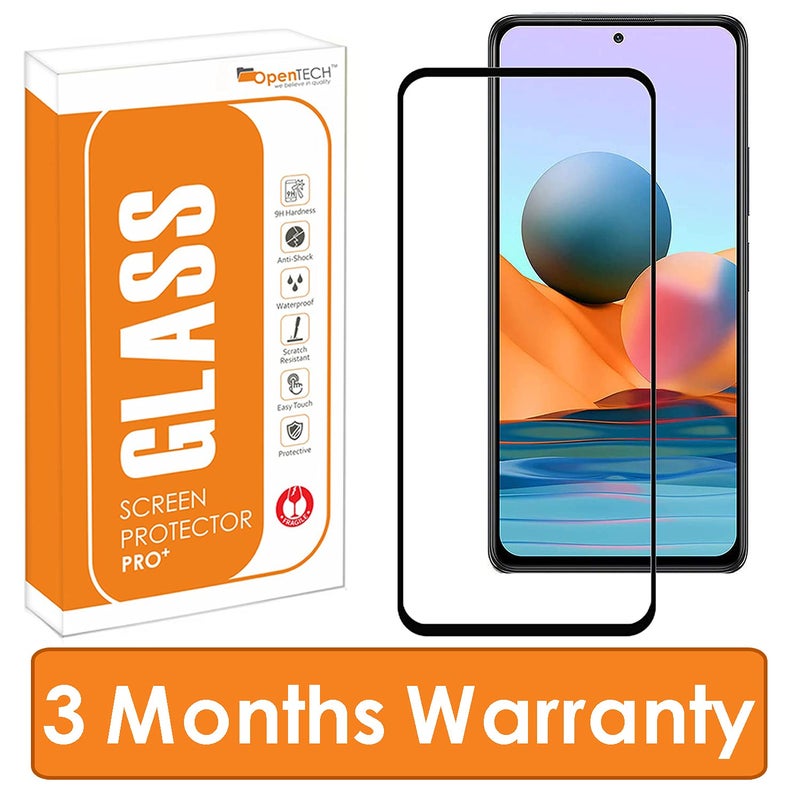 OpenTech ® Military-Grade Tempered Glass Screen Protector for Redmi Note 9 Pro / Note 9 Pro Max / Note 10 Pro / Note 10 Pro Max / K40 / K40 Pro / K40 Pro Plus / 11x / 11x Pro / POCO F3 with Edge to Edge Coverage and Easy Installation kit - Image 2