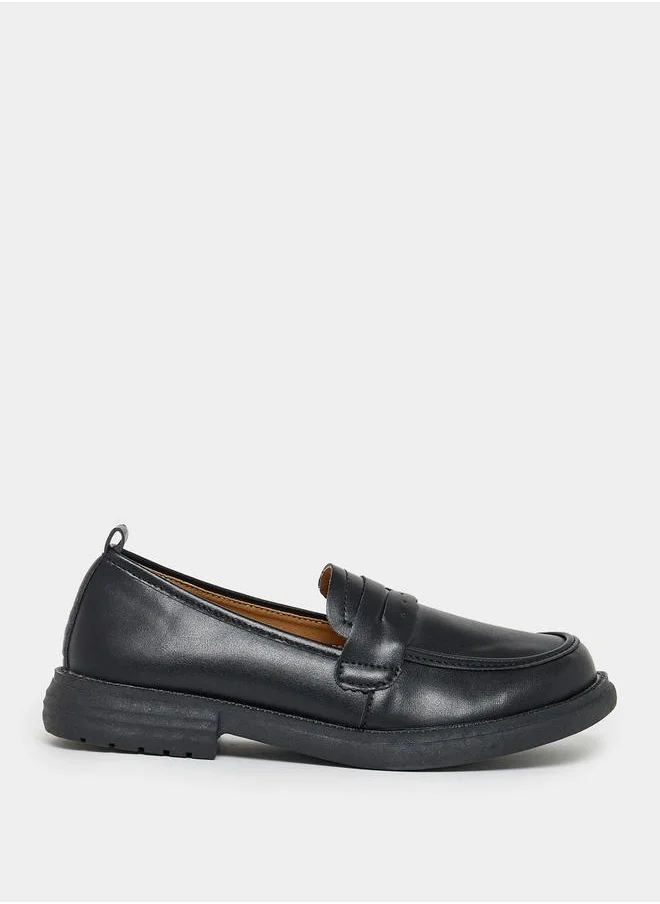 Styli Leather Look Chunky Loafers