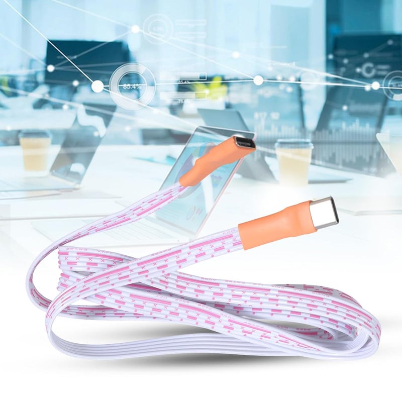 Flat USB C Male to Female Extension Cable for Gaming Consoles Smartphones Tablets and Electronic Devices Extension Cable Type C Male to Female Cord - Image 2