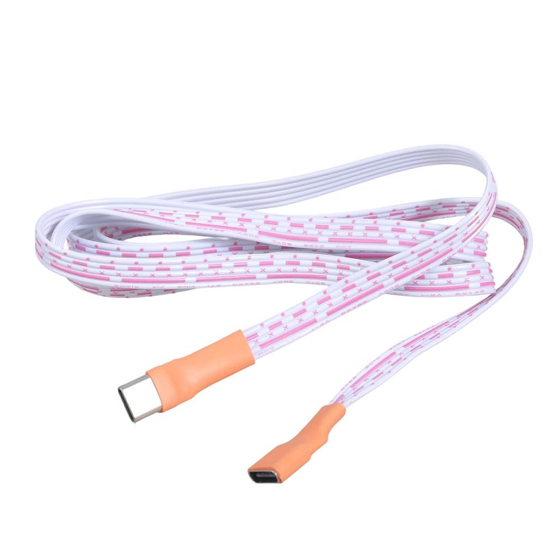 Flat USB C Male to Female Extension Cable for Gaming Consoles Smartphones Tablets and Electronic Devices Extension Cable Type C Male to Female Cord - Image 1