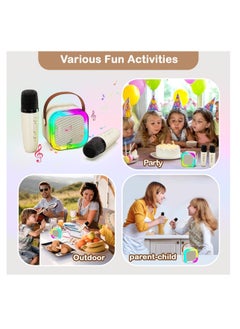DIGI CORE Mini Karaoke Machine Portable Speaker Bluetooth Karaoke Speaker With Dual Wireless Mic For Kids And Adults Mini Wireless Speaker With Light For Indoor And Outdoor Party And Birthday Bluetooth Speaker  - Image 3