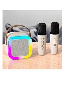DIGI CORE Mini Karaoke Machine Portable Speaker Bluetooth Karaoke Speaker With Dual Wireless Mic For Kids And Adults Mini Wireless Speaker With Light For Indoor And Outdoor Party And Birthday Bluetooth Speaker  - Image 1