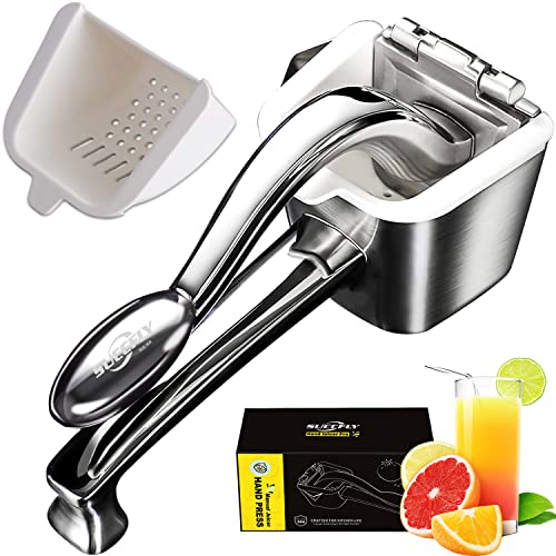 SUCCFLY Lemon Squeezer - Stainless Steel Citrus Juicer, Heavy Duty Manual Juicer for Lemons, Limes, Oranges, Pomegranates (5 Year Warranty) - Image 1