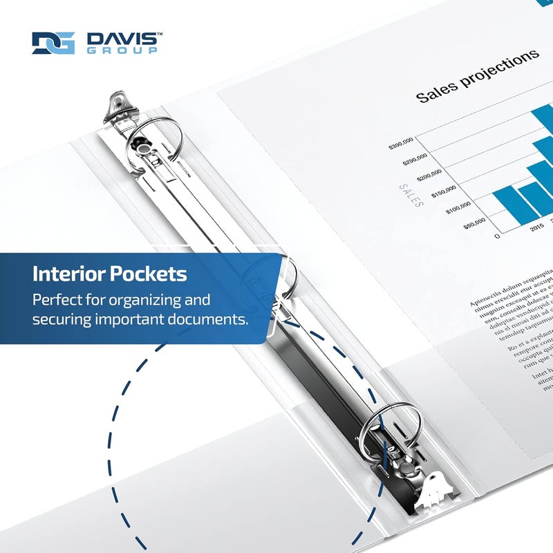 Davis Group Premium Economy 6-Pack 3-Ring Binders for School or Office, Round-Ring Binders, 2 Inch, White - Image 5