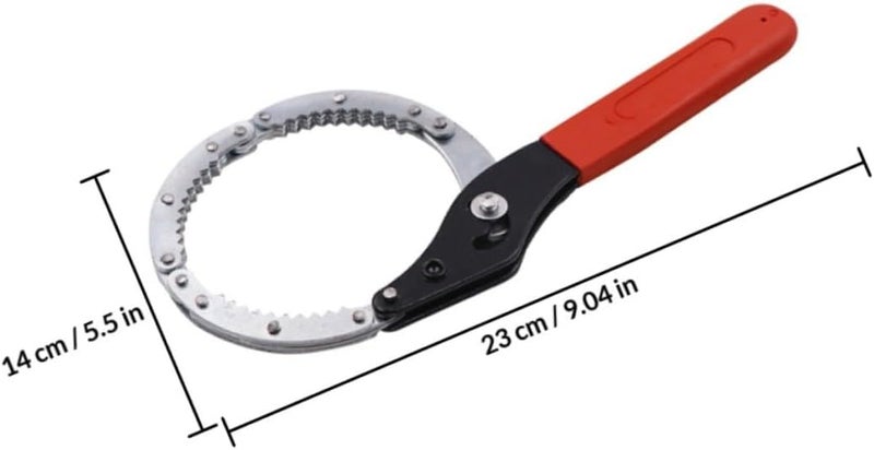 Universal Wrench with Red Handle Portable Motorcycle and Removal Tool Sturdy Handheld Spanner - Image 1