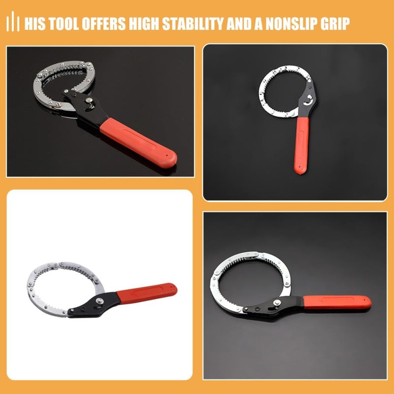 Universal Wrench with Red Handle Portable Motorcycle and Removal Tool Sturdy Handheld Spanner - Image 2