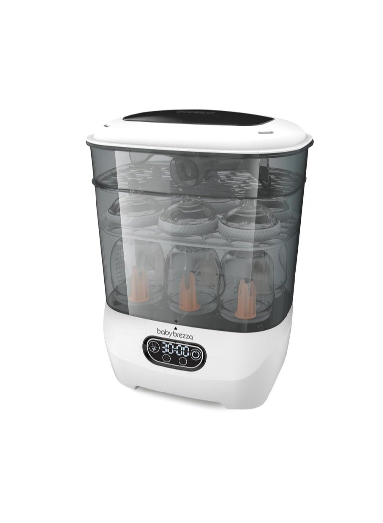 Baby Brezza Bottle Sterilizer and Dryer Advanced – 33% Faster - Largest Capacity Steam Sanitizer - Universal Sterilization Machine for Bottles + Pump Parts - HEPA Filter - Esterilizador de Biberones - Image 1