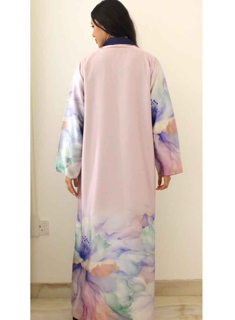 JAMEELA Womens Reversible Abaya in Armani Silk - Image 4