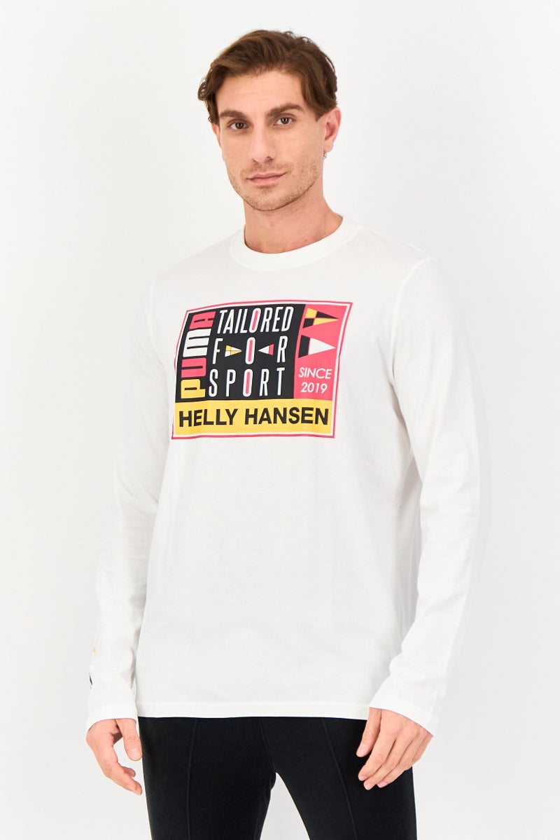 Puma X Helly Hansen Men Sportswear Fit Long Sleeve Outdoor T-Shirt, White - Image 1