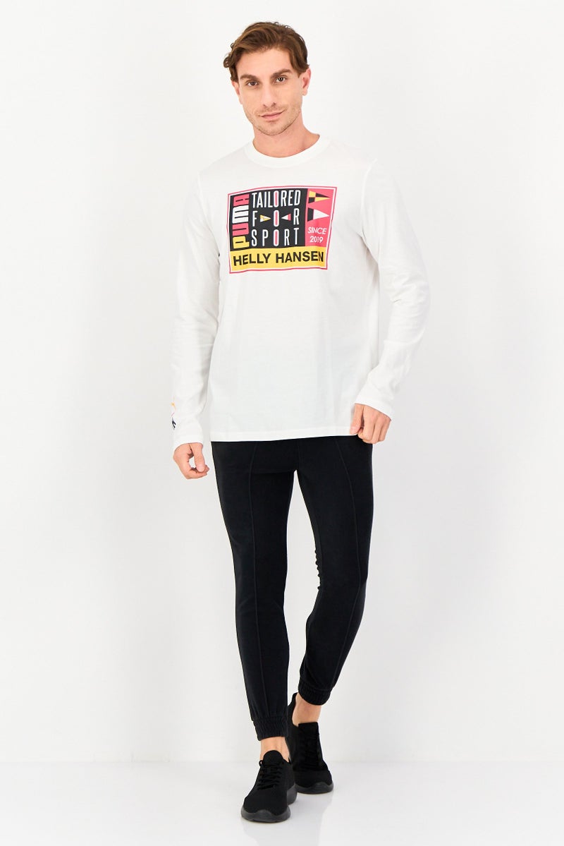 Puma X Helly Hansen Men Sportswear Fit Long Sleeve Outdoor T-Shirt, White - Image 4