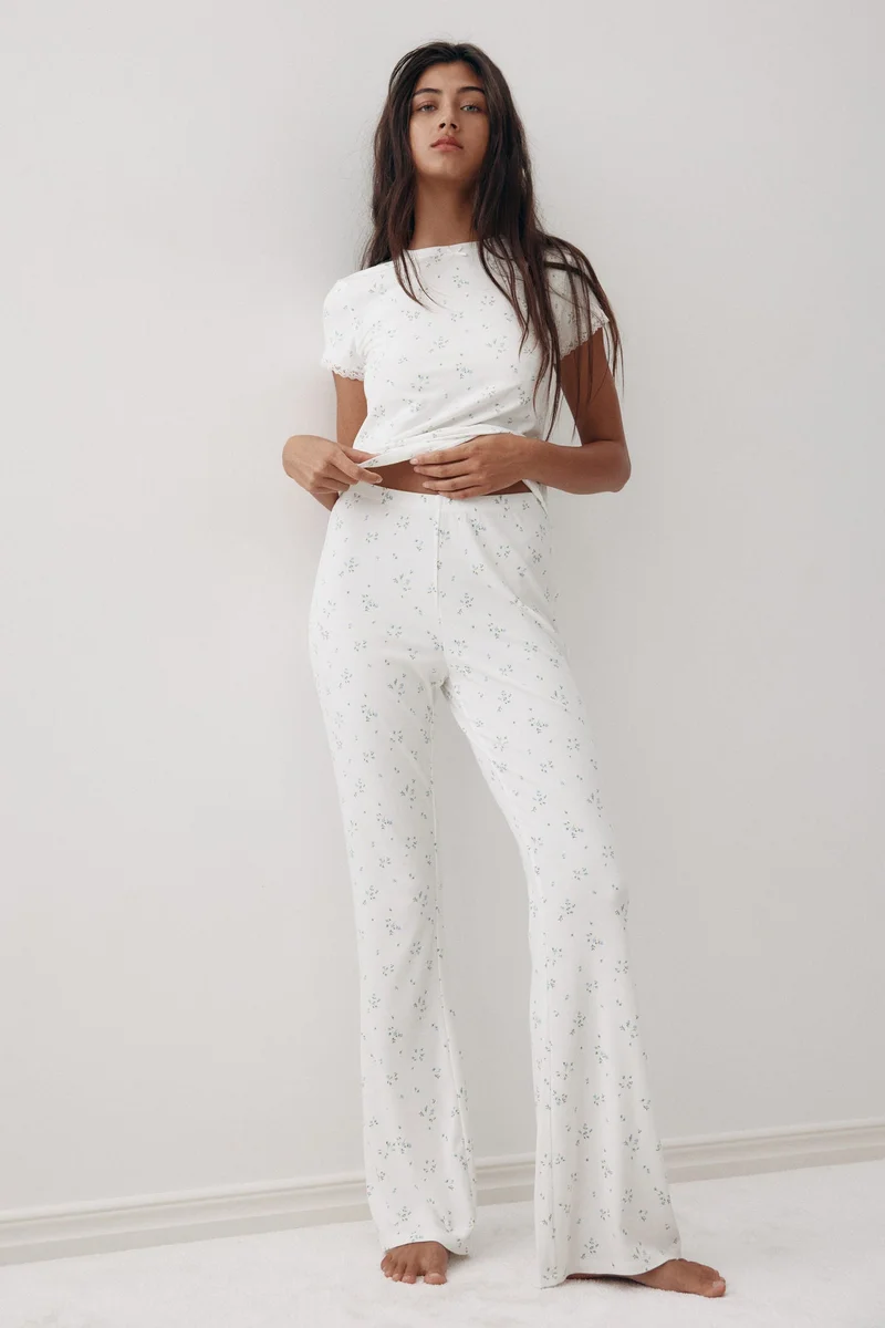 H&M Ribbed cotton pyjamas