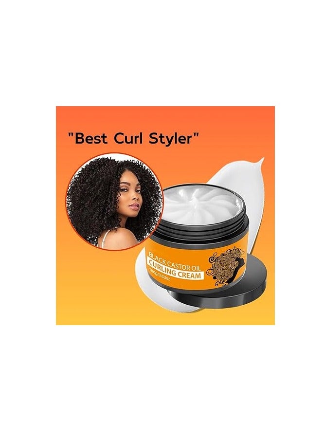 Curl Cure Curl Defining Cream for Curly Hair, Curl Enhancer & Frizz Control, Lightweight Leave-In Styling Cream for Bounce & Softness, No Sulfates or Silicones, 3.53oz, Suitable for All Curl Types - Image 3