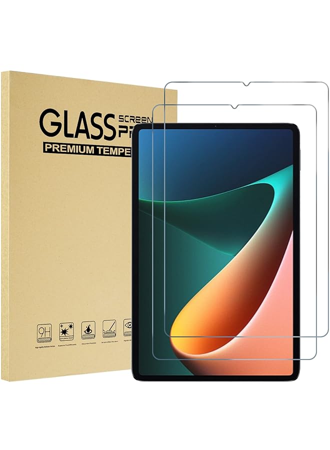 Procases 2 Pack Screen Protector For Xiaomi Pad 5 Pad 5 Pro 11 Inch 2021 Tempered Glass Screen Film Guard For Xiaomi Mi Pad 5 Pad 5 Pro 11 Inch 2021 Release - Image 1