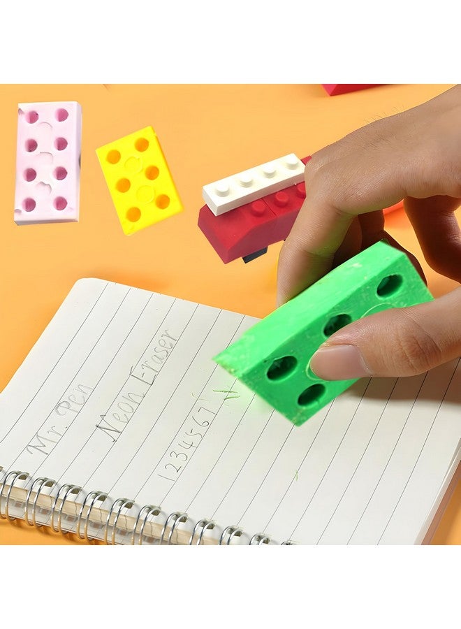 Radiance™ Fancy 3D Mini Building Block Eraser for Kids| Pencil Eraser for Boys Girls| Best for Birthday Return Gift (Assorted Design & Color, Pack of 1) - Image 3