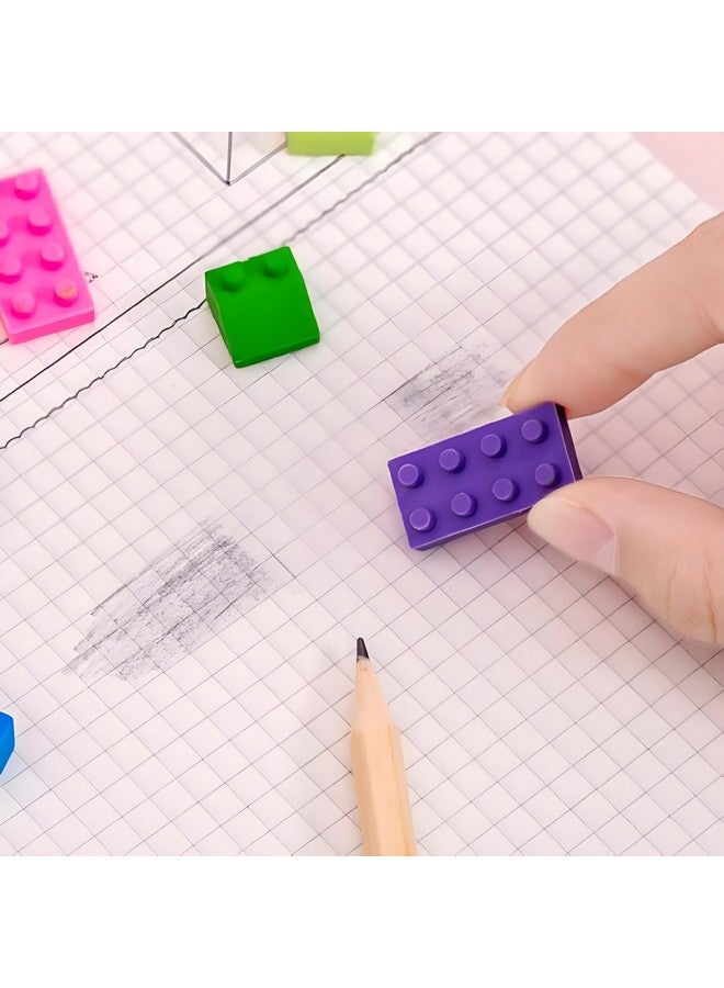 Radiance™ Fancy 3D Mini Building Block Eraser for Kids| Pencil Eraser for Boys Girls| Best for Birthday Return Gift (Assorted Design & Color, Pack of 1) - Image 5