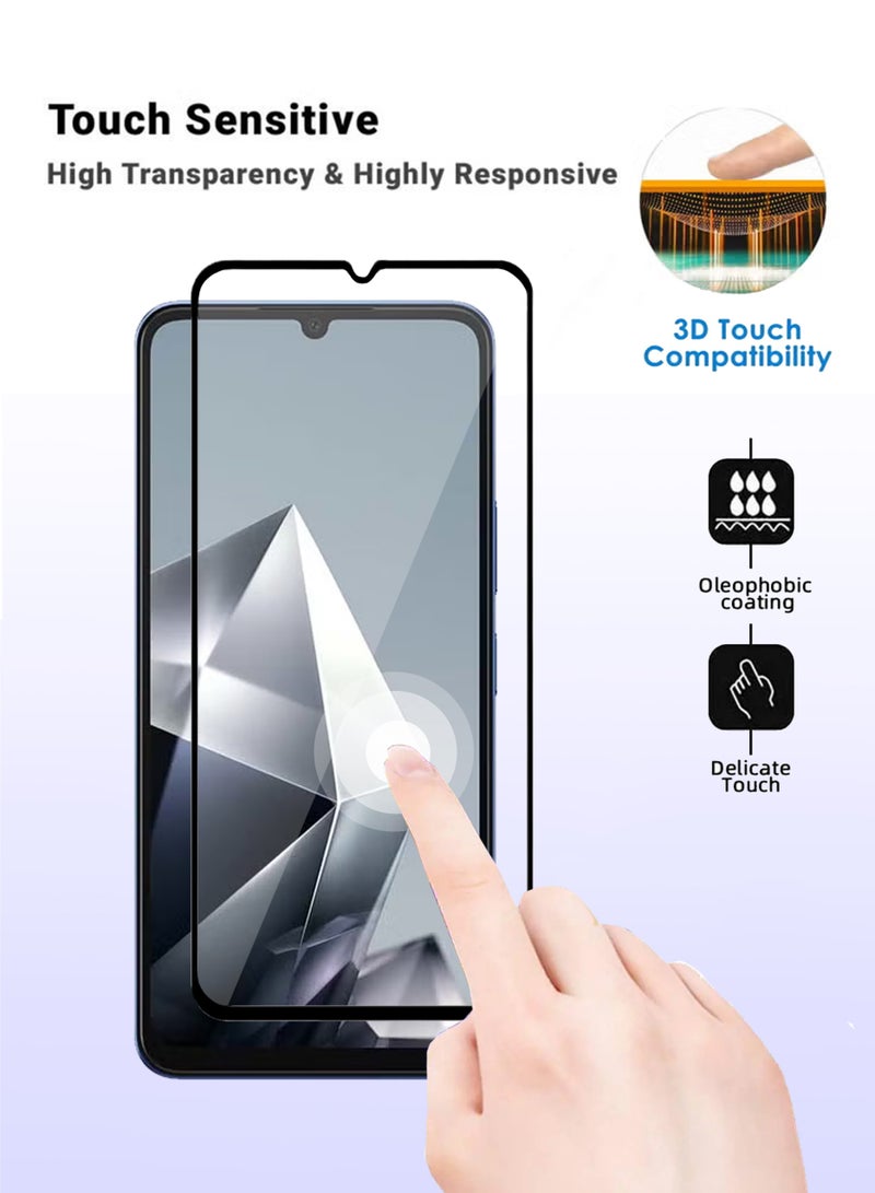 واقي شاشة Infinix Hot 60i 5G - زجاج مقوى فاخر يغطي الشاشة بالكامل، شفافية عالية، لمسة ناعمة، مقاوم للانفجار، حواف منحنية سلسة، سهل التركيب - Image 4