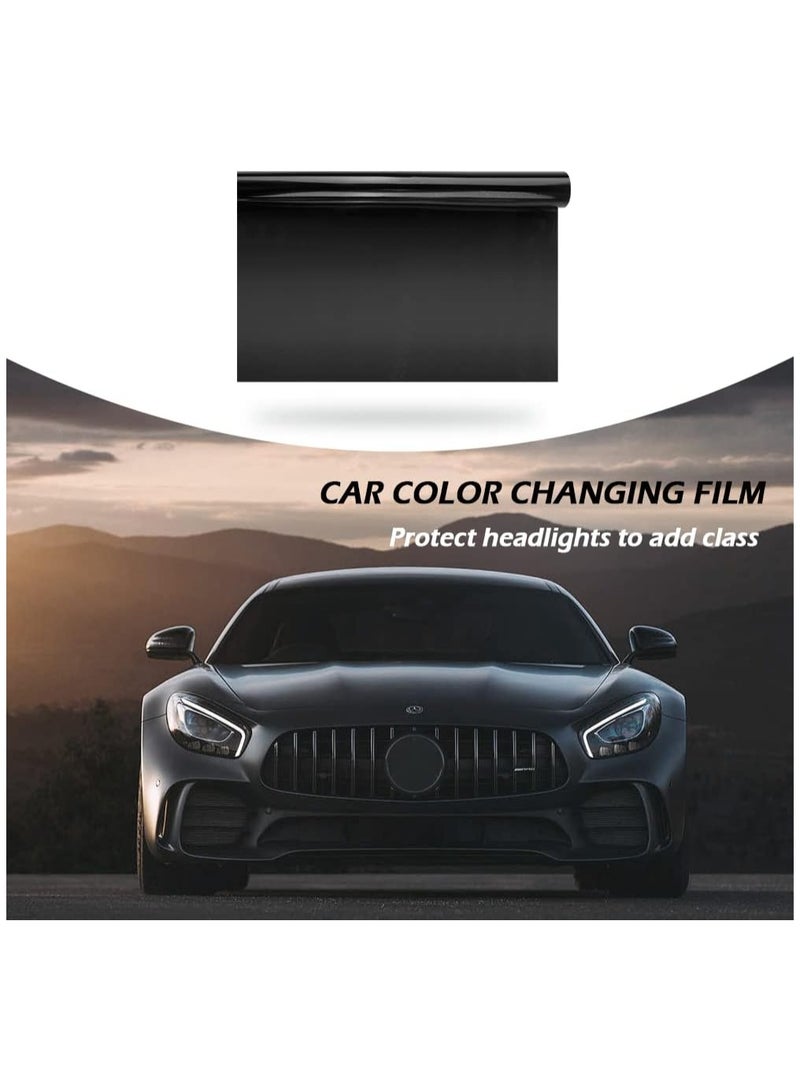 SYOSI 2 Rolls Car Light Tint Film Car Headlight Taillight Fog Light Vivid Vinyl Tint Wrap Protector Cuttable Stretchability Non-Marking Self-Adhesive Decals Car Decor 12 X 48inch - Image 4